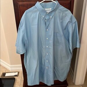 Roundtree & Yorke Blue Casual Button Down Shirt Relaxed Fit